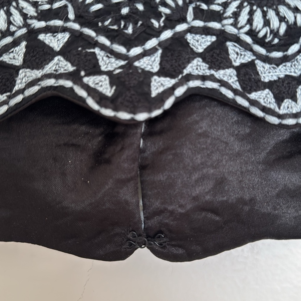 Free People Black and Gray Embroidered Vest - Picture 5 of 5